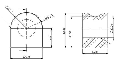 SuperPro Sway Bar Mount Bush Kit to suit Ford Everest UB & Ranger PY 2022-on