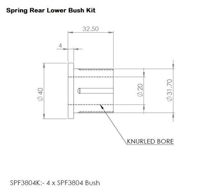 SuperPro Spring Rear Lower Bush Kit for Ford Ranger, Mazda BT-50 & VW Amarok