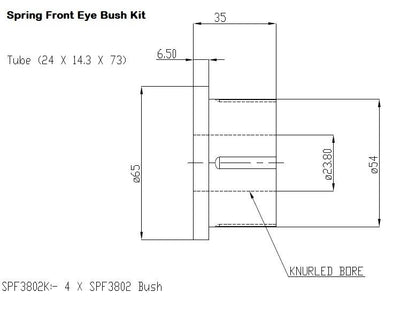 SuperPro Spring Front Eye Bush Kit for suit Mazda BT-50, Ford Ranger & VW Amarok