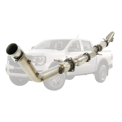 TrackReady 3.5" Stainless Turbo Back Exhaust for Ford Ranger 3.0L PY Next Gen 2022+
